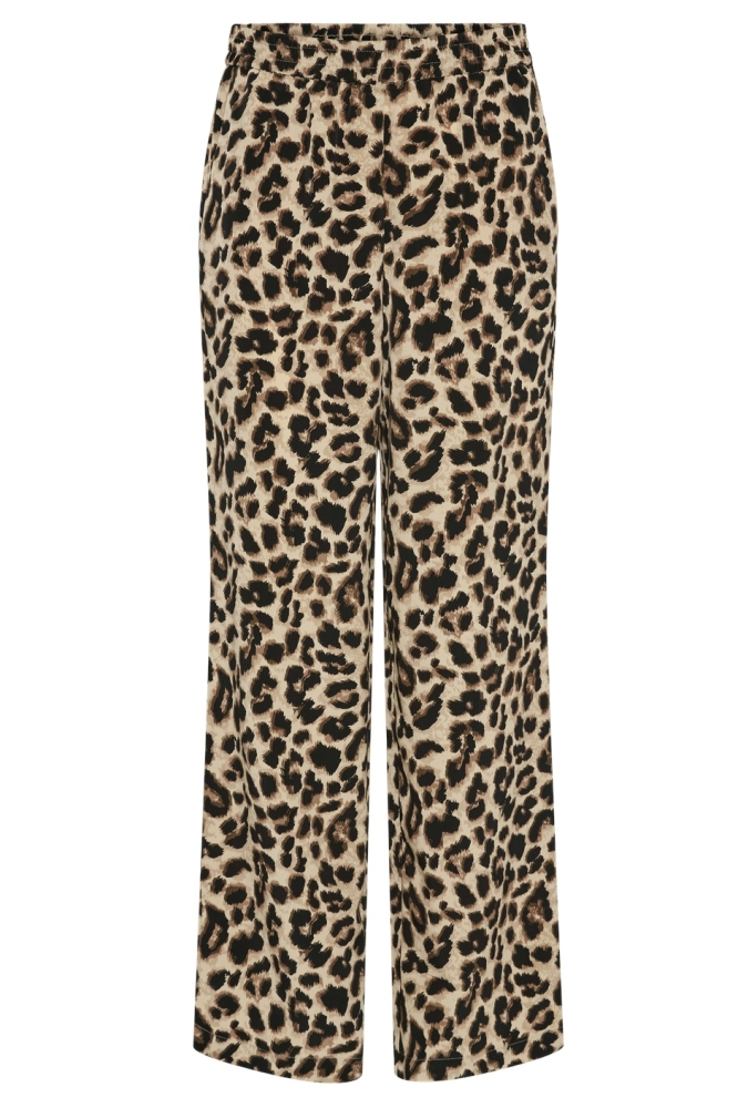 PCJULINA MW WIDE PANTS MM 17154923 BLACK/LEO