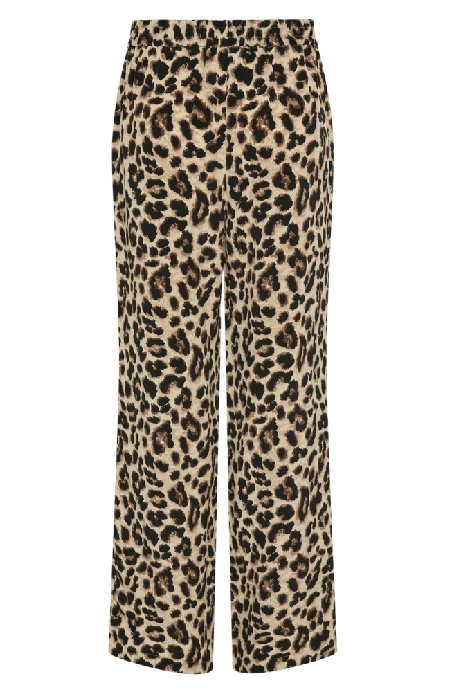 PCJULINA MW WIDE PANTS MM 17154923 BLACK/LEO