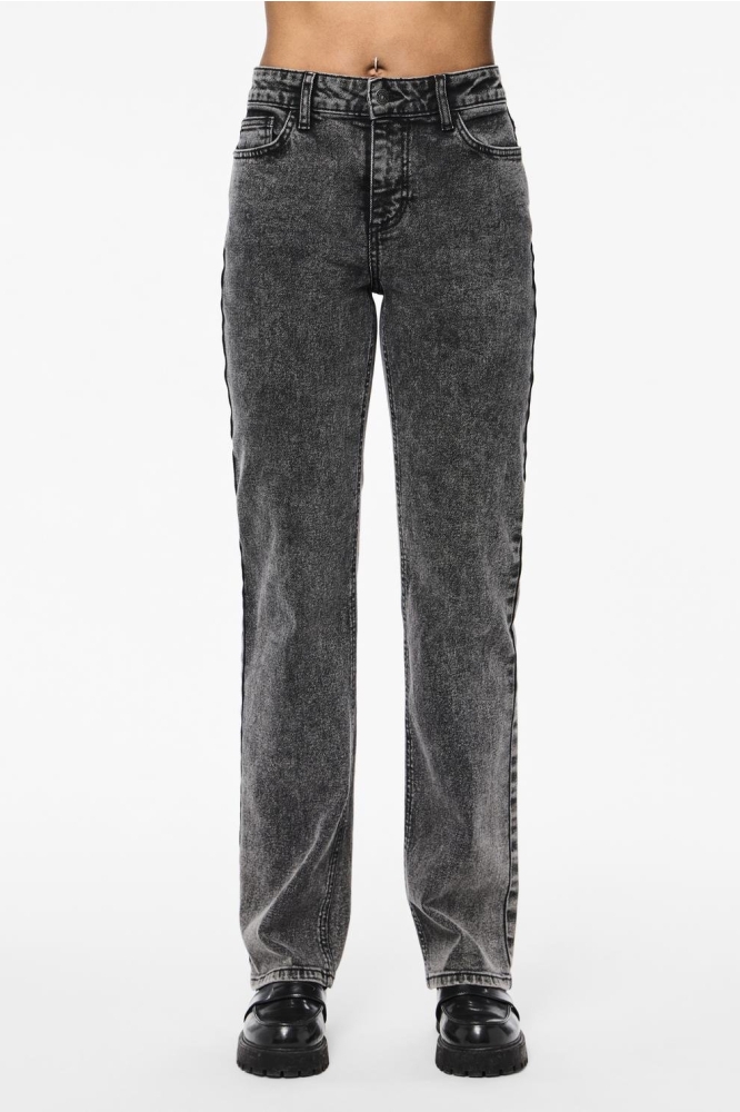 PCKELLY MW STRAIGHT JEANS DG202 NOO 17150936 DARK GREY DENIM