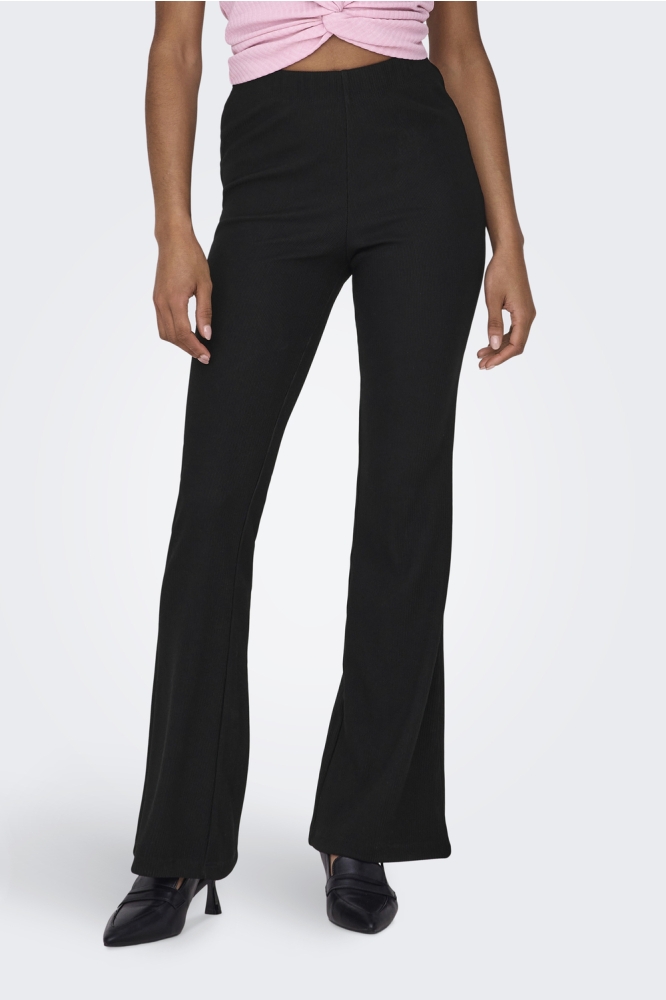 ONLFEVER RIB FLARED PANTS JRS NOOS 15331091 BLACK