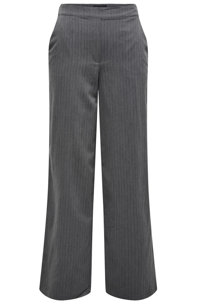 JDYULRIKKE MW PANT PNT 15332697 DARK GREY/PINSTRIPE