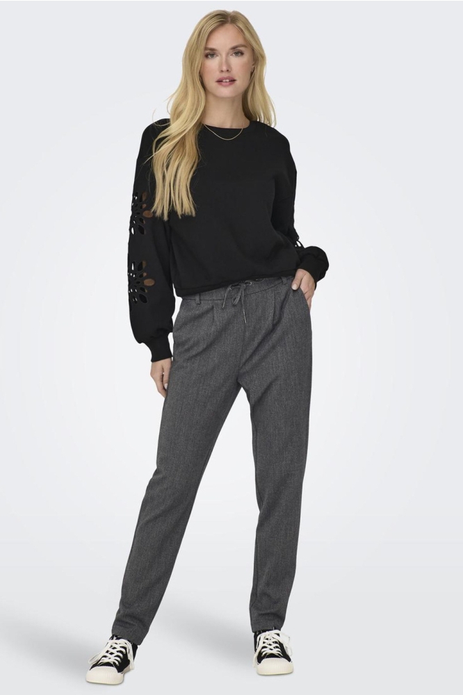 ONLPOPTRASH-ELISE EASY MELANGE PANT 15309862 DARK NAVY MELANGE