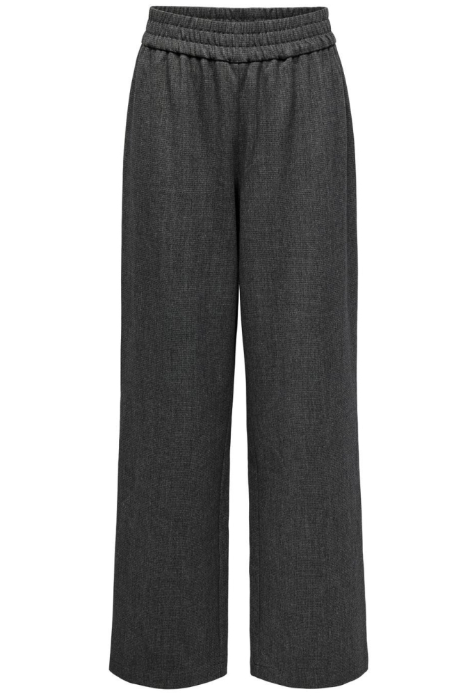 ONLELISE MW WIDE PULL-UP PANT TLR 15324530 Dark Grey Melange