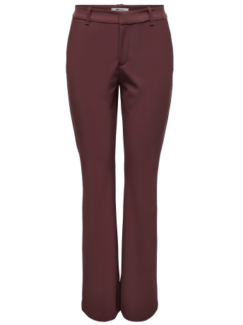 Only Broek ONLTRAVEL MW FLARED PANT TLR 15324878 RED MAHOGANY