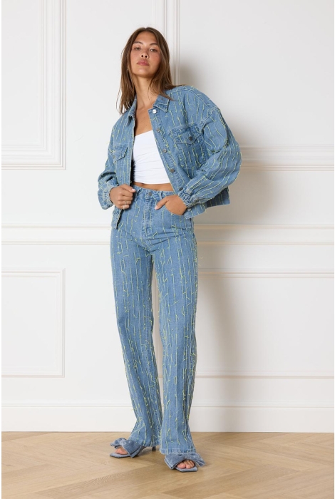 Refined Department ladies woven denim pants