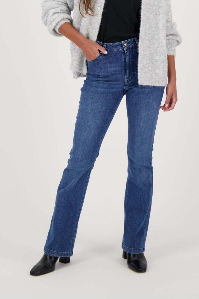 FLARED JEANS 0303 030 DONKERBLAUW