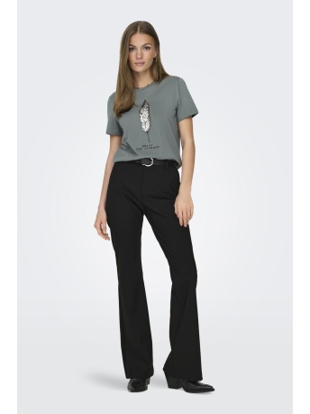 Only Broek ONLTRAVEL MW FLARED PANT TLR 15324878 Black