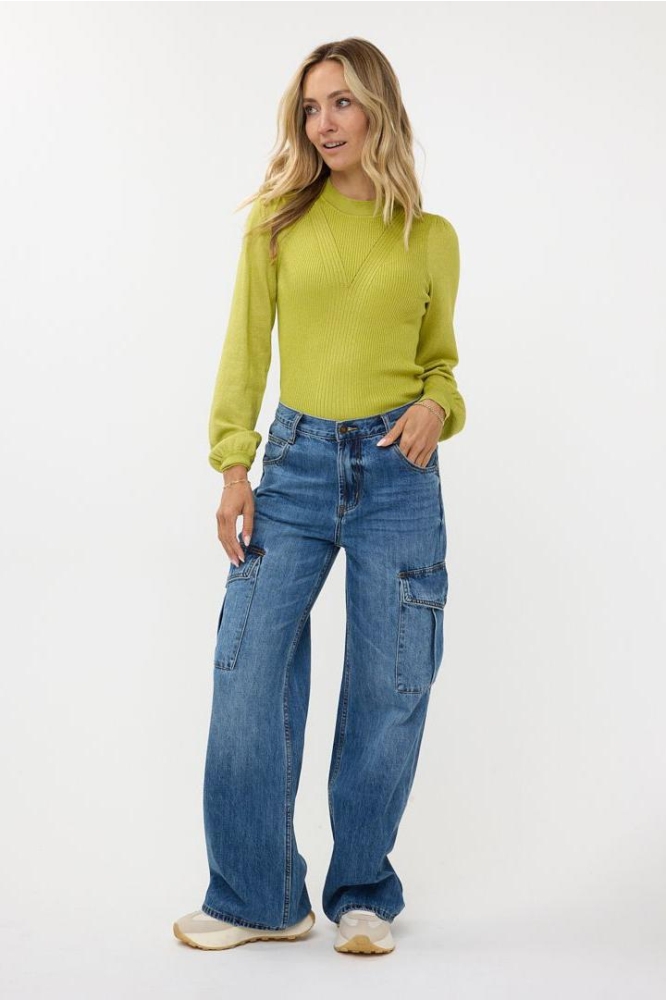 TROUSERS JEANS CARGO WIDE LEG F24 12502 650 JEANS BLUE