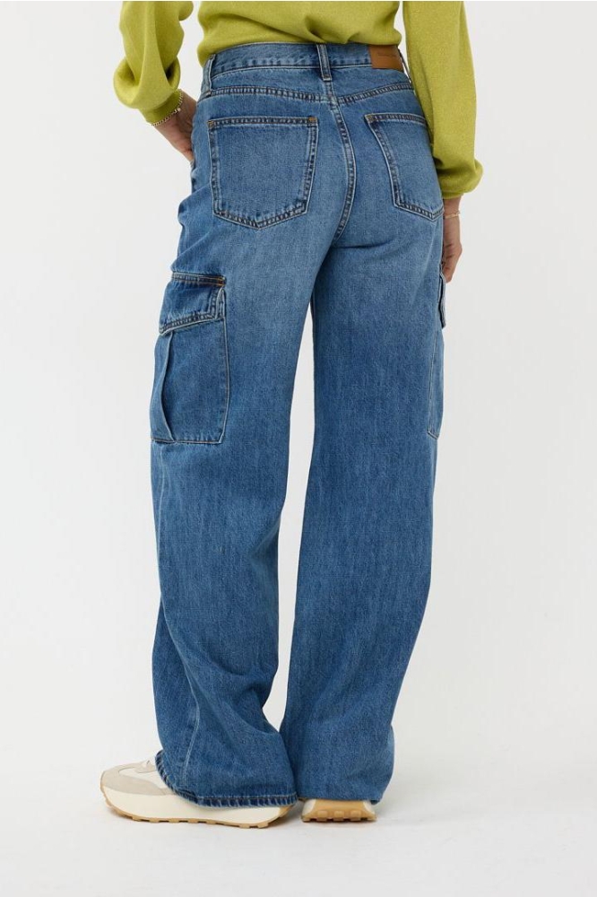 TROUSERS JEANS CARGO WIDE LEG F24 12502 650 JEANS BLUE