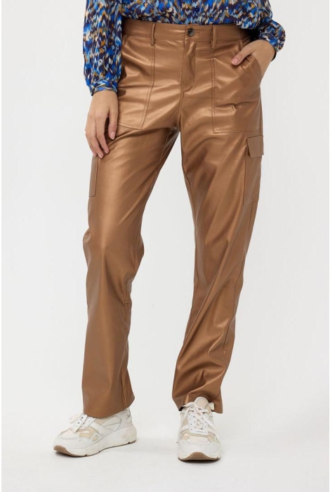 EsQualo trousers cargo vegan leather