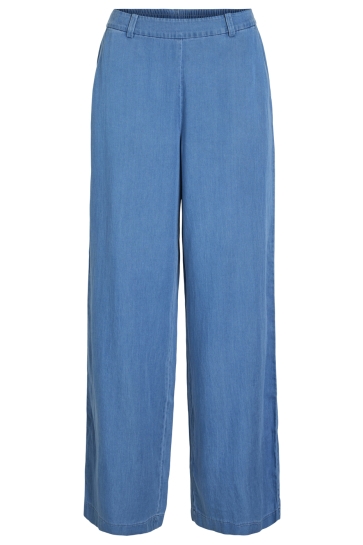 Vila Broek VIBISTA HW WIDE PANTS - NOOS 14107056 MEDIUM BLUE DENIM