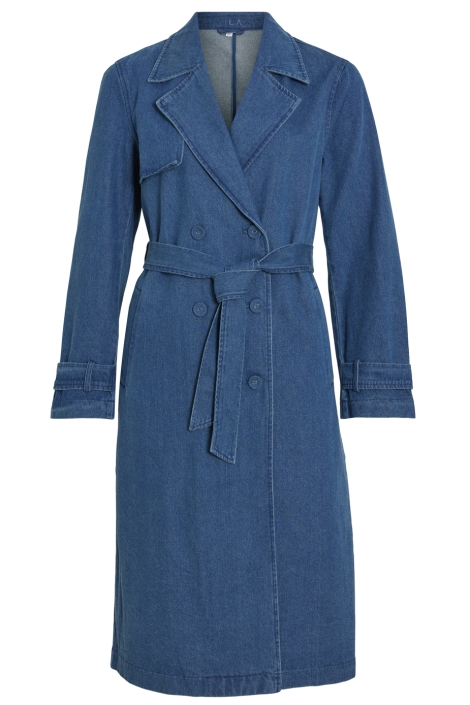 Vila vici new l/s denim trench coat