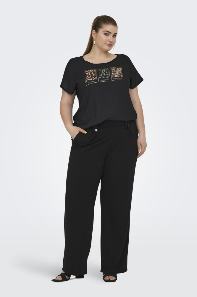 CARSANIA BUTTON PANT JRS PNT NOOS 15293196 Black