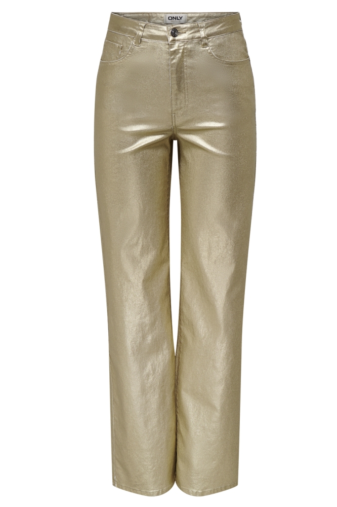 ONLJUICY-VIV HW W METAL COATED PANT 15331673 GOLD COLOUR