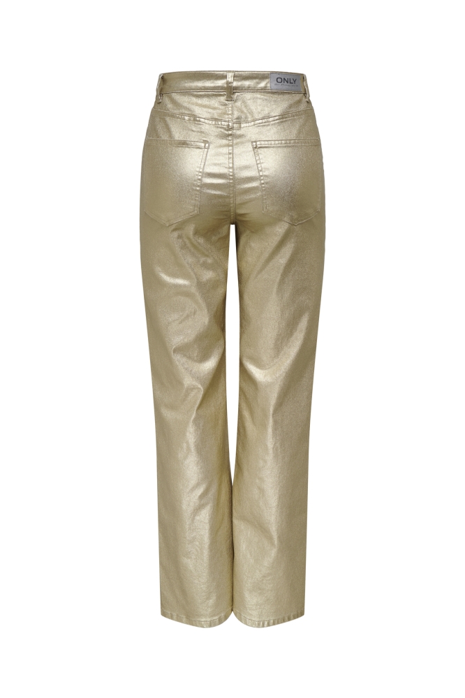 ONLJUICY-VIV HW W METAL COATED PANT 15331673 GOLD COLOUR