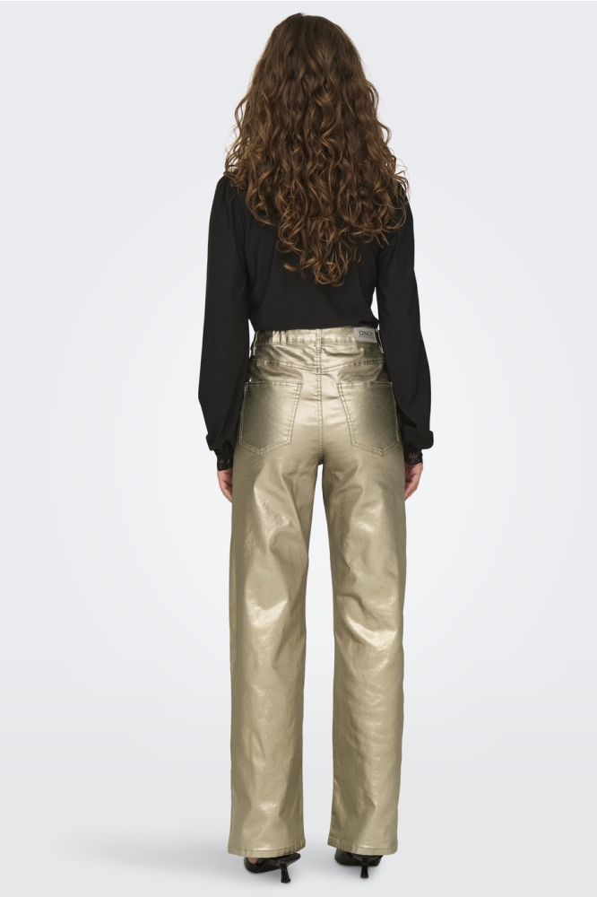 ONLJUICY-VIV HW W METAL COATED PANT 15331673 GOLD COLOUR