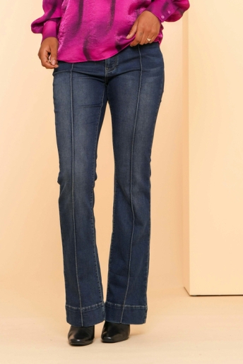 Geisha Jeans FLARE JEANS MET STRETCH 41522 10 Blue Denim Stonewash