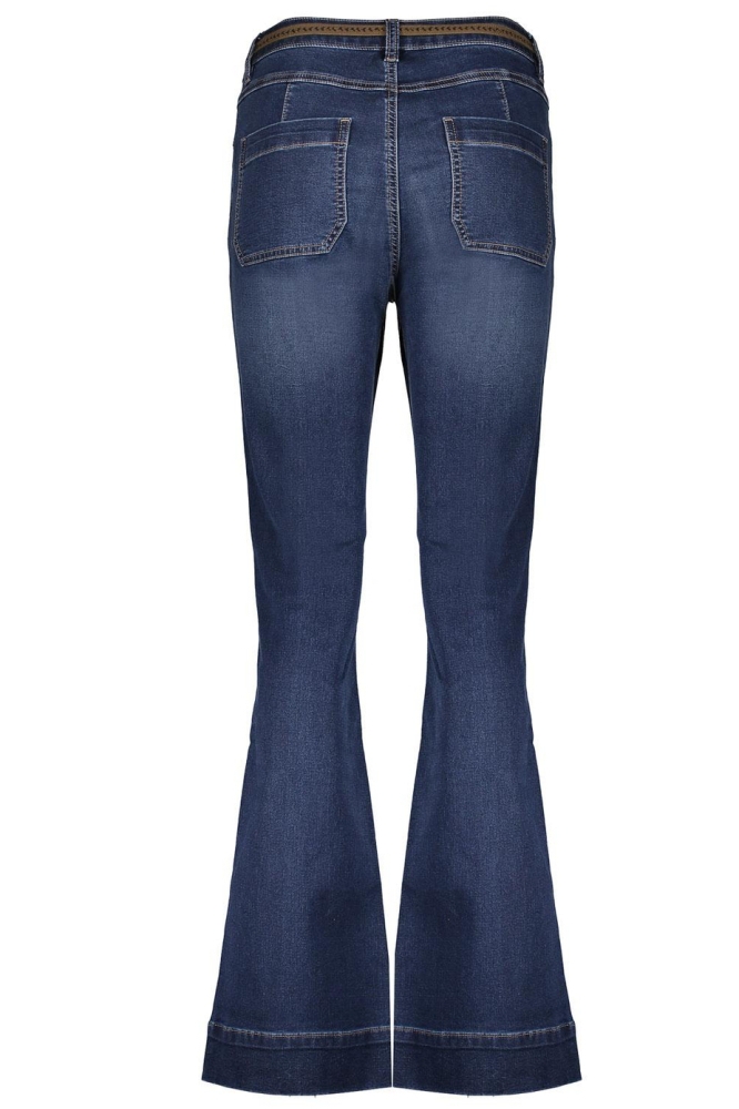 FLARE JEANS MET STRETCH 41522 10 Blue Denim Stonewash