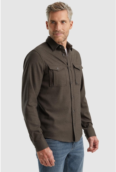 Vanguard long sleeve shirt melange twill ne