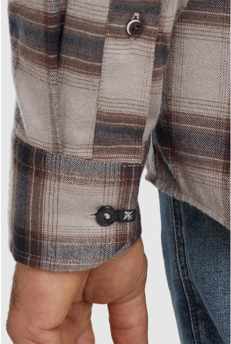 Vanguard long sleeve shirt check viscose co