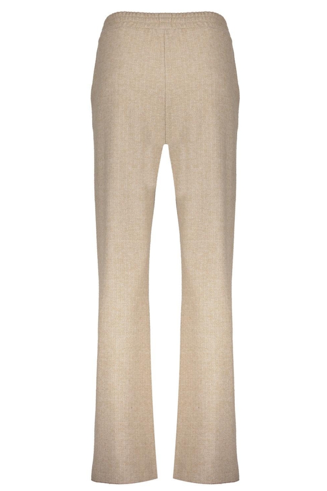 GEWEVEN PANTALON MET ELASTISCHE TAILLEBAND 41920 60 Sand