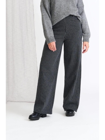 FOS Amsterdam Broek BENTHA PINSTRIPE 7226 001 ZWART