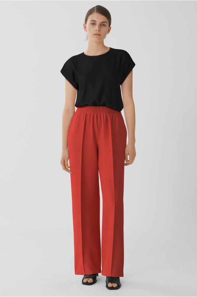 VIWINNIE AYA WIDE HW ELASTIC PANTS 14109210 AURORA RED