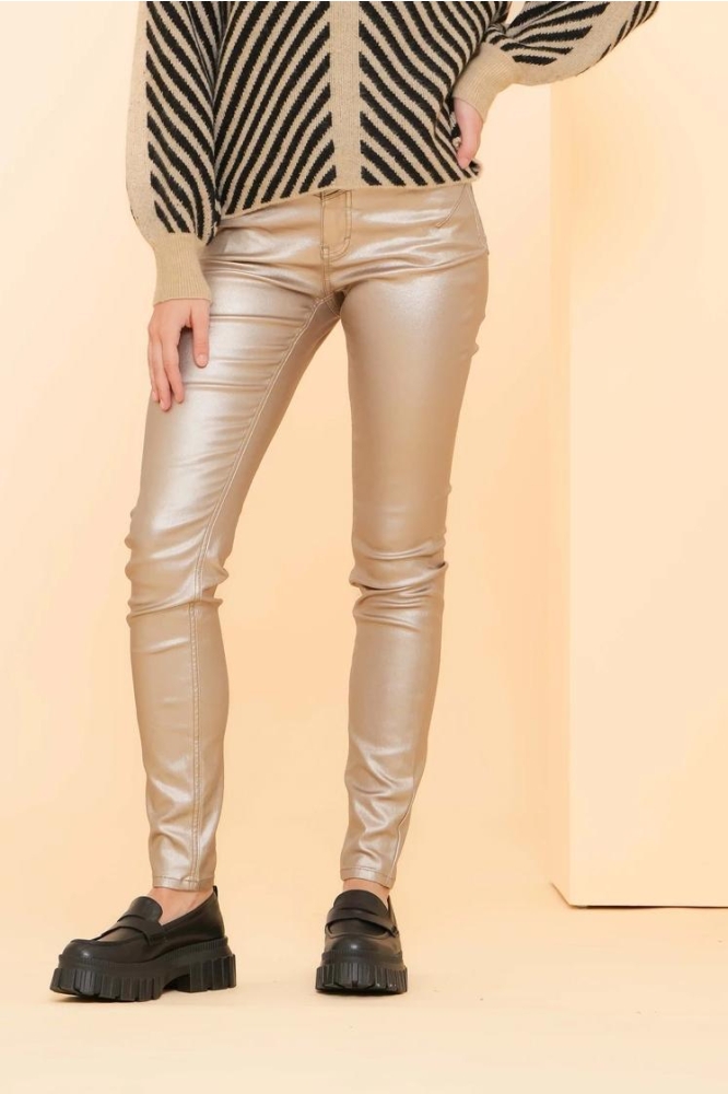 SLIM FIT COATED JEANS 41813 10 000025 GOLD