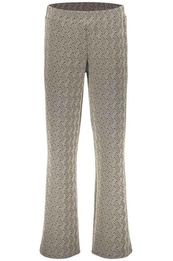 COMFY BROEK MET FRAFISCH DESSIN 41937 20 000999 BLACK/LIGHT SAND