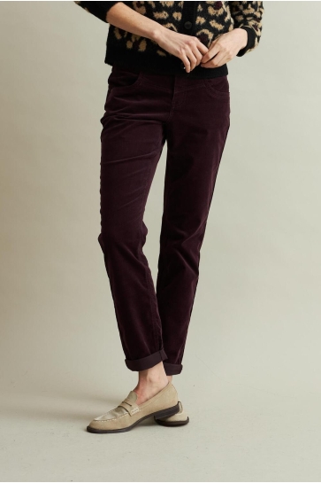 Red Button Broek CARRIE FINECORD SRB4293 344 BURGUNDY