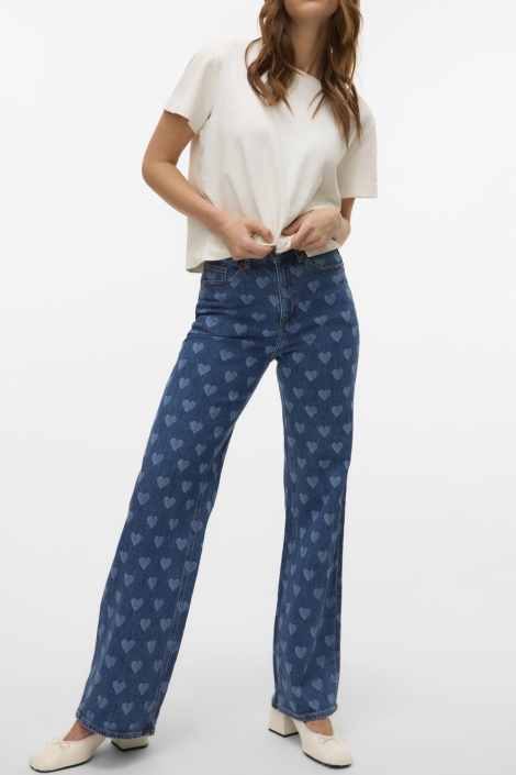 Vero Moda vmtessa hr wide jeans print ga noos