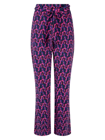 Zoso Broek WENDY PRINT TRAVEL PANT 245 0008/2140 NAVY/PINK