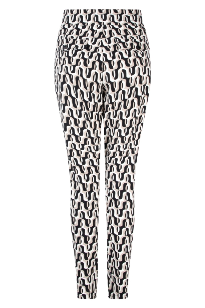 VICTORIA PRINT TRAVEL PANT 245 0000/0005 BLACK/OFFWHITE