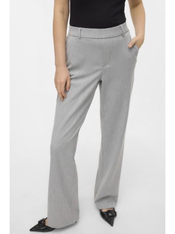 Vero Moda Broek VMMAYA MW STRAIGHT SOLID PANT NOOS 10267718 LIGHT GREY MELANGE