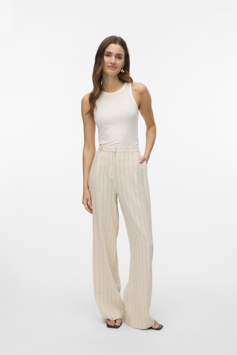 Vero Moda vmmindy mw linen dad pant mix