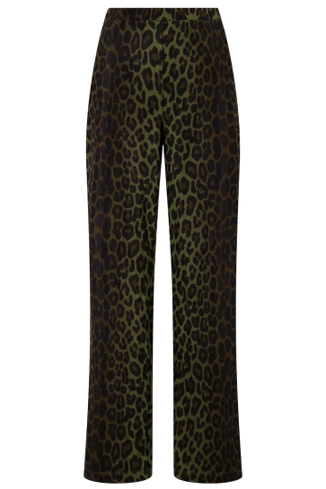 Zusss Broek LEOPARD BROEK CRINCLE 0303 072 7198 GRIJSGROEN/ZWART