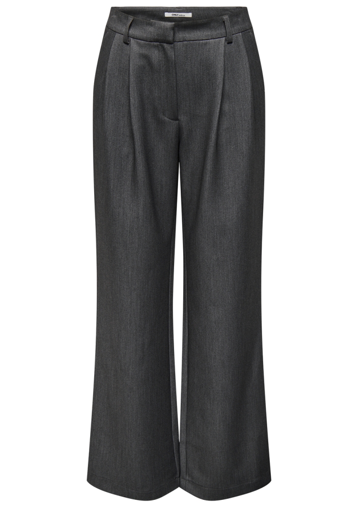 ONLHATTIE HW PLEAT MEL STR PANT TLR 15304707 Dark Grey Melange