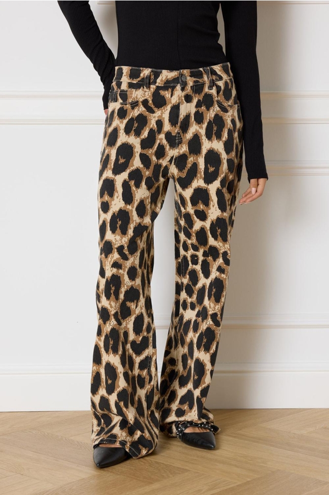 SUNNY WOVEN WIDE LEG JEANS R2412175633 850 LEOPARD