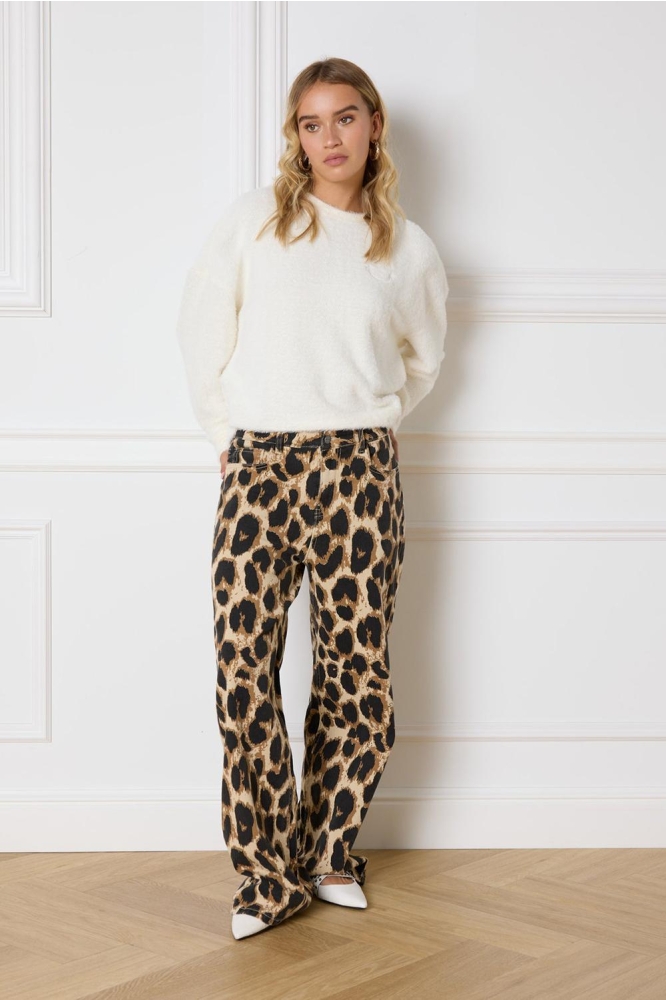 SUNNY WOVEN WIDE LEG JEANS R2412175633 850 LEOPARD