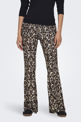 Only Broek ONLANNA RIB FLARED AOP LEGGING CS J 15325339 Black/Leo