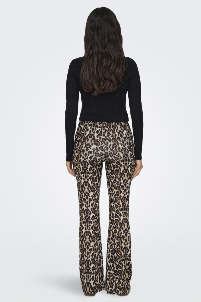 ONLANNA RIB FLARED AOP LEGGING CS J 15325339 Black/Leo