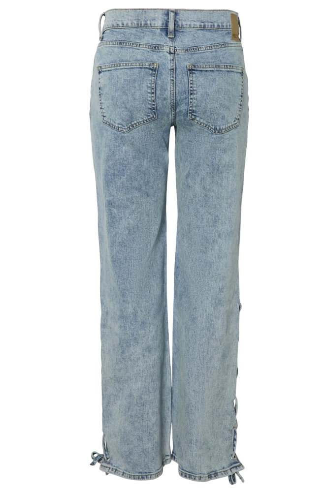 PCFENDA MW STRAIGHT DENIM JEANS D2D 17157752 Light Blue Denim