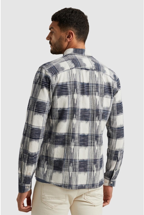 Cast Iron long sleeve shirt check with ikat