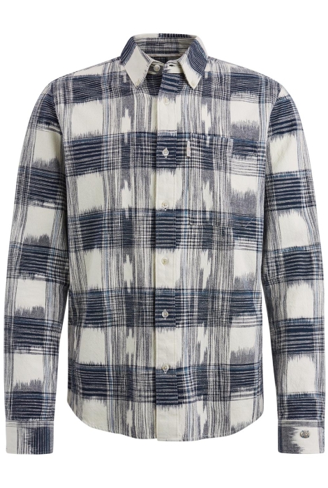 Cast Iron long sleeve shirt check with ikat