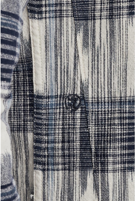 Cast Iron long sleeve shirt check with ikat