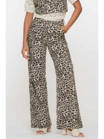 Geisha Jeans JEANS MET LUIPAARD PATROON 51041 10 000720 Sand/Leopard print