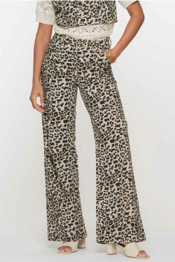 Geisha Jeans JEANS MET LUIPAARD PATROON 51041 10 000720 Sand/Leopard print