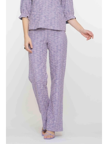 Geisha Broek TWEED MELANGE BROEK 51224 20 000010 Off-White/Lilac