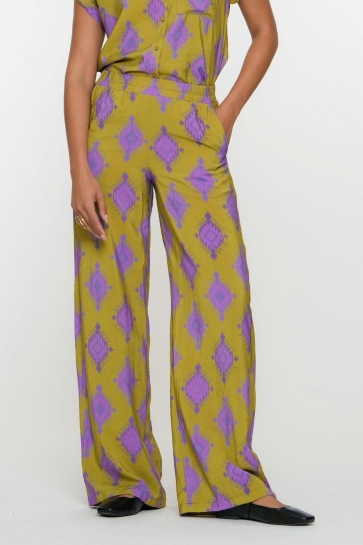 Geisha Broek AZTEC BROEK 51225 20 000530 Green/Purple