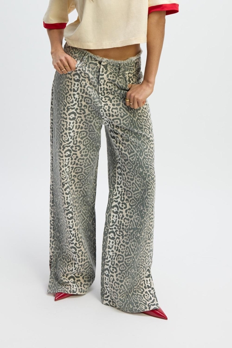 Refined Department ladies woven straight leopard